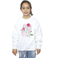 Disney Girl's 101 Dalmatians Flowers Sweatshirt in White | Size: 5-6 Years