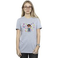 Disney Women's Encanto Mirabel Butterfly Cotton Boyfriend T-Shirt in Grey | Size: Small