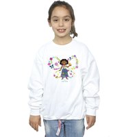 Disney Girl's Encanto Mirabel Butterfly Sweatshirt in White | Size: 3-4 Years