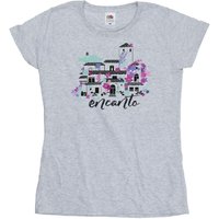 Disney Women's Encanto Casita Cotton T-Shirt in Grey | Size: Large