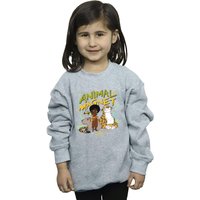 Disney Girl's Encanto Animal Magnet Sweatshirt in Grey | Size: 7-8 Years