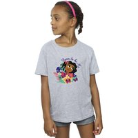 Disney Girl's Encanto Born To Be Me Cotton T-Shirt in Grey | Size: 9 Years