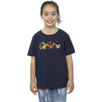 Disney Girl's Encanto Family Line Cotton T-Shirt in Navy | Size: 5-6 Years