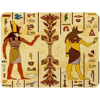 Benjamin Tate Design Egyptian Drawings Blanket in Natural | Size: 120 cm x 150 cm