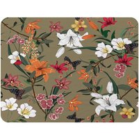 Benjamin Tate Design Selection Of Flowers Blanket in Natural | Size: 120 cm x 150 cm