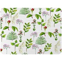 Benjamin Tate Design Selection Of Leaves & Flowers Blanket in Natural | Size: 120 cm x 150 cm