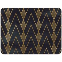 Benjamin Tate Design Gold Geometreic Lines Blanket in Natural | Size: 120 cm x 150 cm