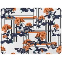 Benjamin Tate Design Geometric Lines & Flowers Blanket in Natural | Size: 120 cm x 150 cm