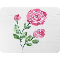 Benjamin Tate Design Rose Print Blanket in Natural | Size: 120 cm x 150 cm