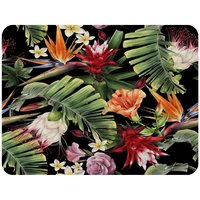 Benjamin Tate Design Tropical Flowers & Plant Leaves Blanket in Natural | Size: 120 cm x 150 cm