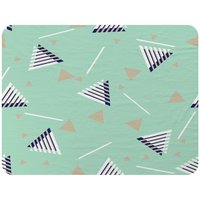 Benjamin Tate Design Geometric Triangle Stripes Blanket in Natural | Size: 120 cm x 150 cm