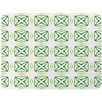 Benjamin Tate Design Green Extraordinary Boho Chic Summer Design Blanket in Natural | Size: 120 cm x 150 cm