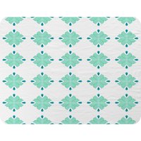 Benjamin Tate Design Green Uncommon Boho Chic Summer Design Blanket in Natural | Size: 120 cm x 150 cm