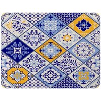 Benjamin Tate Design Turkish Style Azulejos Tiles Blanket in Natural | Size: 120 cm x 150 cm
