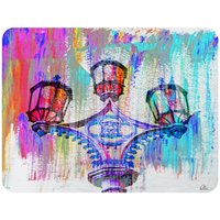 Benjamin Tate Design Big Ben Street Lamps Blanket in Natural | Size: 120 cm x 150 cm
