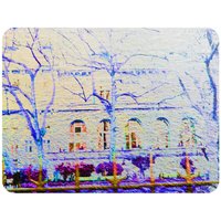Benjamin Tate Design Blue Trees Blanket in Natural | Size: 120 cm x 150 cm