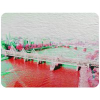 Benjamin Tate Design London Eye Veiw Red Blanket in Natural | Size: 120 cm x 150 cm