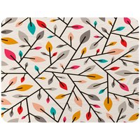 Benjamin Tate Design Autumn Leaves & Twigs Blanket in Natural | Size: 120 cm x 150 cm