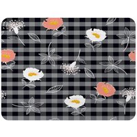 Benjamin Tate Design Blooming Hand Drawn Orange & White Flowers Blanket in Natural | Size: 120 cm x 150 cm