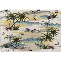 Benjamin Tate Design Palm & Sailboats Rug in Natural | Size: Large