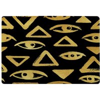 Benjamin Tate Design Eyes & Pyramids Rug in Natural | Size: Large
