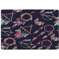 Benjamin Tate Design Pattern With Different Dream Catcher Amulet Rug in Natural | Size: Large