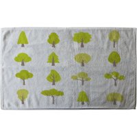 Benjamin Tate Design Tree Illustrations Designer Bath Towel in Blue