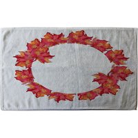 Benjamin Tate Design Autumn Reath Soft Bath Towel in Red