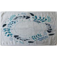 Benjamin Tate Design Blue Leaves Frame Soft Bath Towel