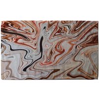 Benjamin Tate Design Pink Rippled Marble Soft Bath Towel