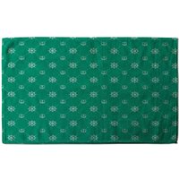 Benjamin Tate Design Nautical Elements On Green Soft Bath Towel