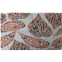 Benjamin Tate Design Leaf Droplets Soft Bath Towel in Orange