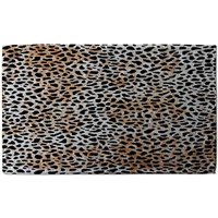 Benjamin Tate Design Leopard Spots Soft Bath Towel in Green