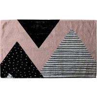 Benjamin Tate Design Geometric Triangles Soft Bath Towel in Yellow