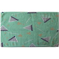 Benjamin Tate Design Geometric Triangle Stripes Soft Bath Towel in Yellow
