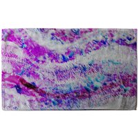 Benjamin Tate Design Pink Wilderness Soft Bath Towel in White