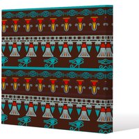 Benjamin Tate Design Ethnic silhouettes (Canvas Print) / 114 x 114 x 4cm in Natural | Size: 114 x 114 x 4 cm