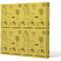 Benjamin Tate Design Pattern of Egyptian hieroglyphics (Canvas Print) / 61 x 61 x 4cm in Natural | Size: 61 x 61 x 4 cm