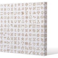 Benjamin Tate Design Viking ritual symbols (Canvas Print) / 127 x 127 x 4cm in Natural | Size: 127 x 127 x 4 cm