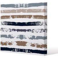 Benjamin Tate Design Brush strokes (Canvas Print) / 90 x 90 x 4cm in Natural | Size: 90 x 90 x 4 cm