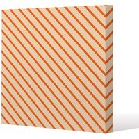 Benjamin Tate Design Orange lines (Canvas Print) / 61 x 61 x 4cm in Natural | Size: 61 x 61 x 4 cm