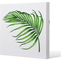 Benjamin Tate Design Botanical Leaf (Canvas Print) / 114 x 114 x 4cm in Natural | Size: 114 x 114 x 4 cm