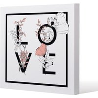 Benjamin Tate Design Love (Canvas Print) / 90 x 90 x 4cm in Natural | Size: 90 x 90 x 4 cm