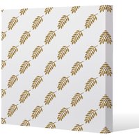 Benjamin Tate Design Gold Leaf Pattern (Canvas Print) / 127 x 127 x 4cm in Natural | Size: 127 x 127 x 4 cm