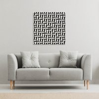 Benjamin Tate Design Woven Pattern (Canvas Print) / 127 x 127 x 4cm in Natural | Size: 127 x 127 x 4 cm