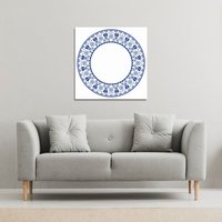 Benjamin Tate Design Folk Art (Canvas Print) / 46 x 46 x 4cm in Natural | Size: 46 x 46 x 4 cm