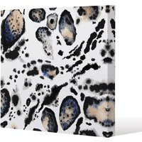 Benjamin Tate Design Leopard Print with Blue (Canvas Print) / 101 x 101 x 4cm in Natural | Size: 101 x 101 x 4 cm