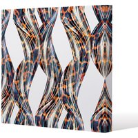 Benjamin Tate Design Snake & Leopard Skin (Canvas Print) / 101 x 101 x 4cm in Natural | Size: 101 x 101 x 4 cm