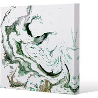 Benjamin Tate Design Green Marble (Canvas Print) / 77 x 77 x 4cm in Natural | Size: 77 x 77 x 4 cm