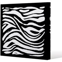 Benjamin Tate Design Zebra Print (Canvas Print) / 90 x 90 x 4cm in Natural | Size: 90 x 90 x 4 cm